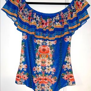 Cute off shoulder sheer bodysuit